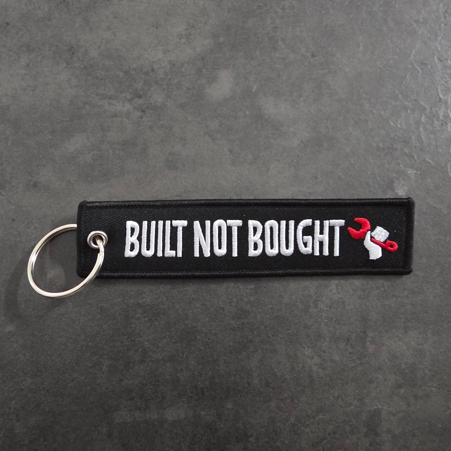 BUILT NOT BOUGHT KEYCHAIN