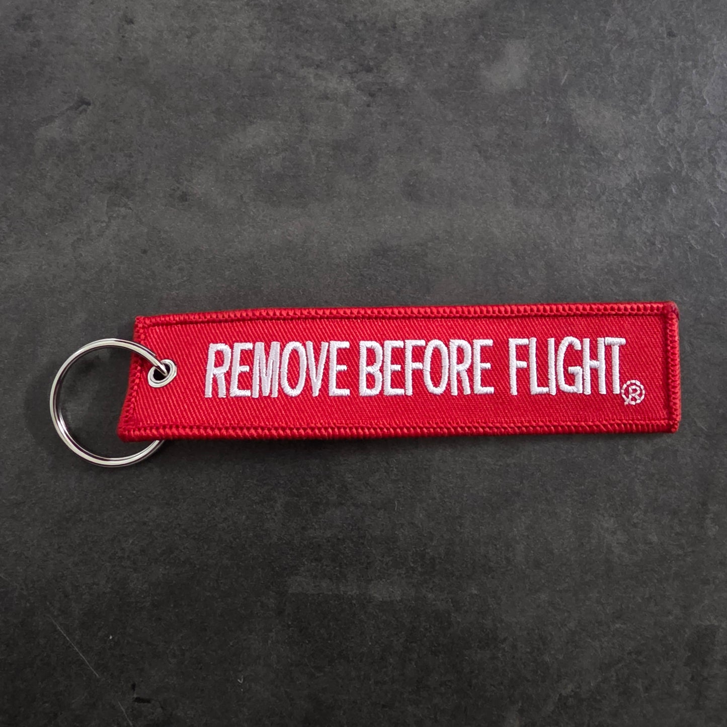 REMOVE BEFORE FLIGHT KEYCHAIN