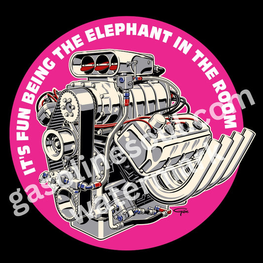It's fun being the ELEPHANT in the room! (sticker) PINK