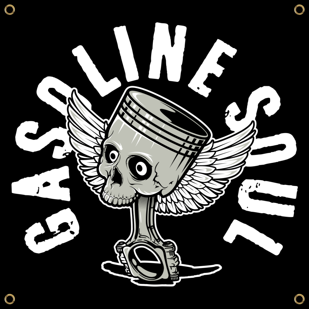 GASOLINE SOUL PISTON ANGEL BANNER