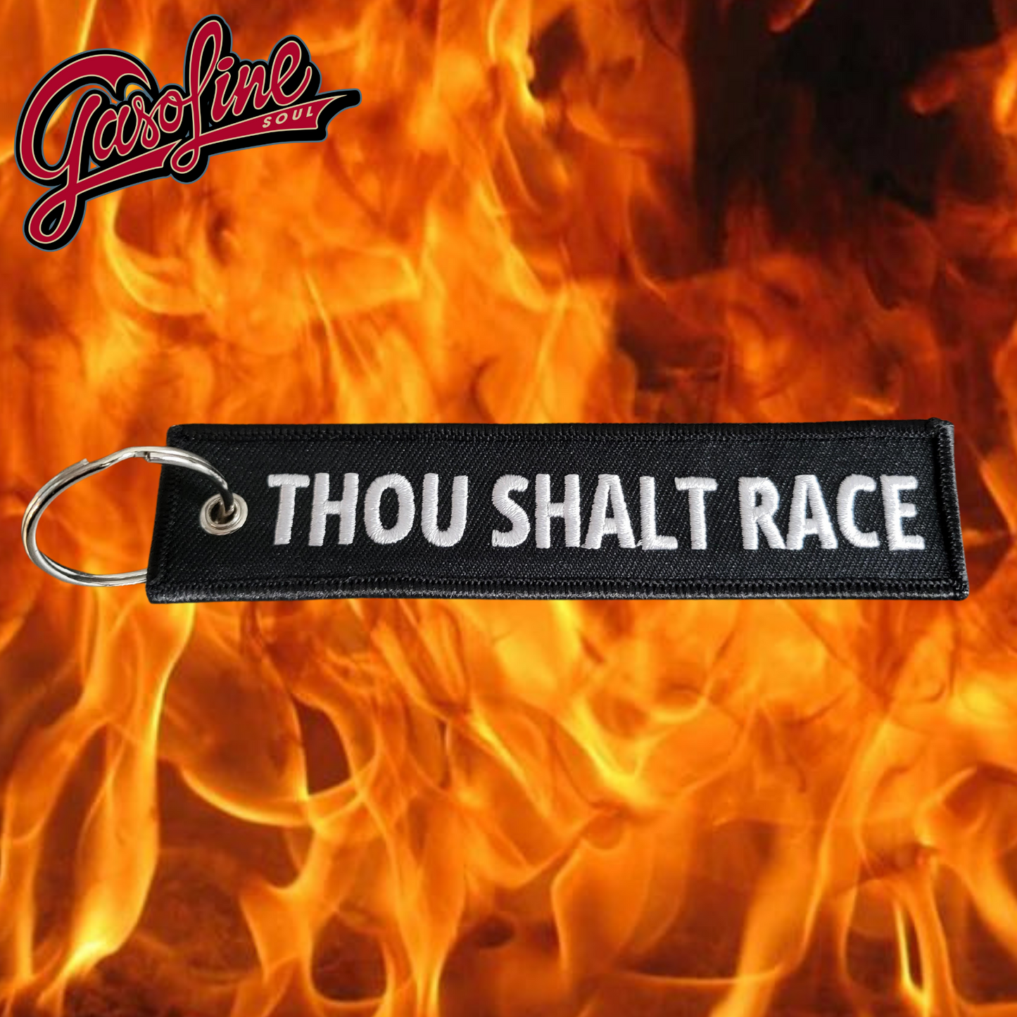 THOU SHALT RACE KEYCHAIN